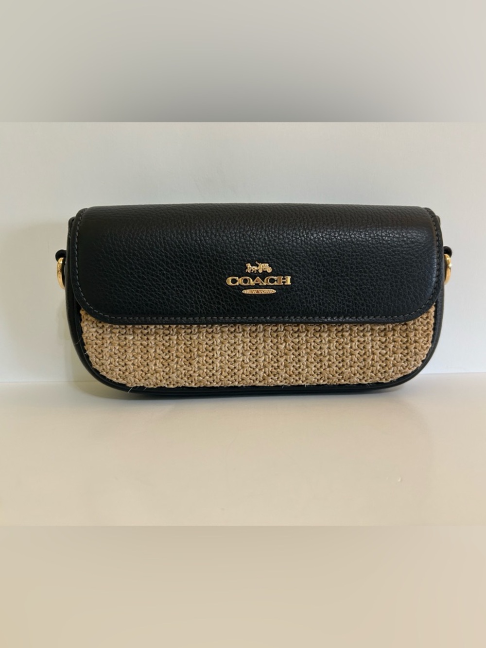 Coach Hailey FlapBag Crossbody Toast/Black Gold Hardware Can69 - Picture 2 of 11